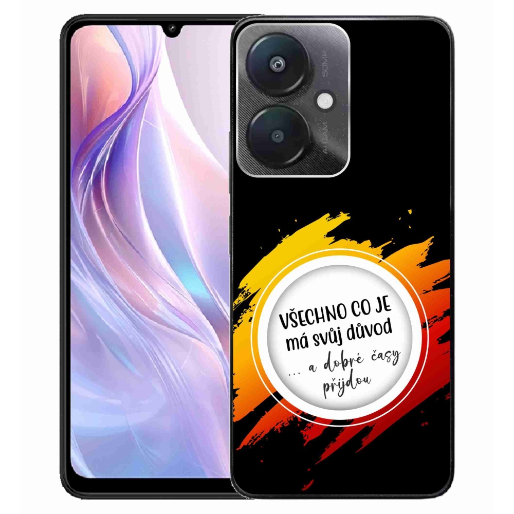 Gélový kryt mmCase na Xiaomi Redmi 13C 5G - citát 3 čierne pozadie