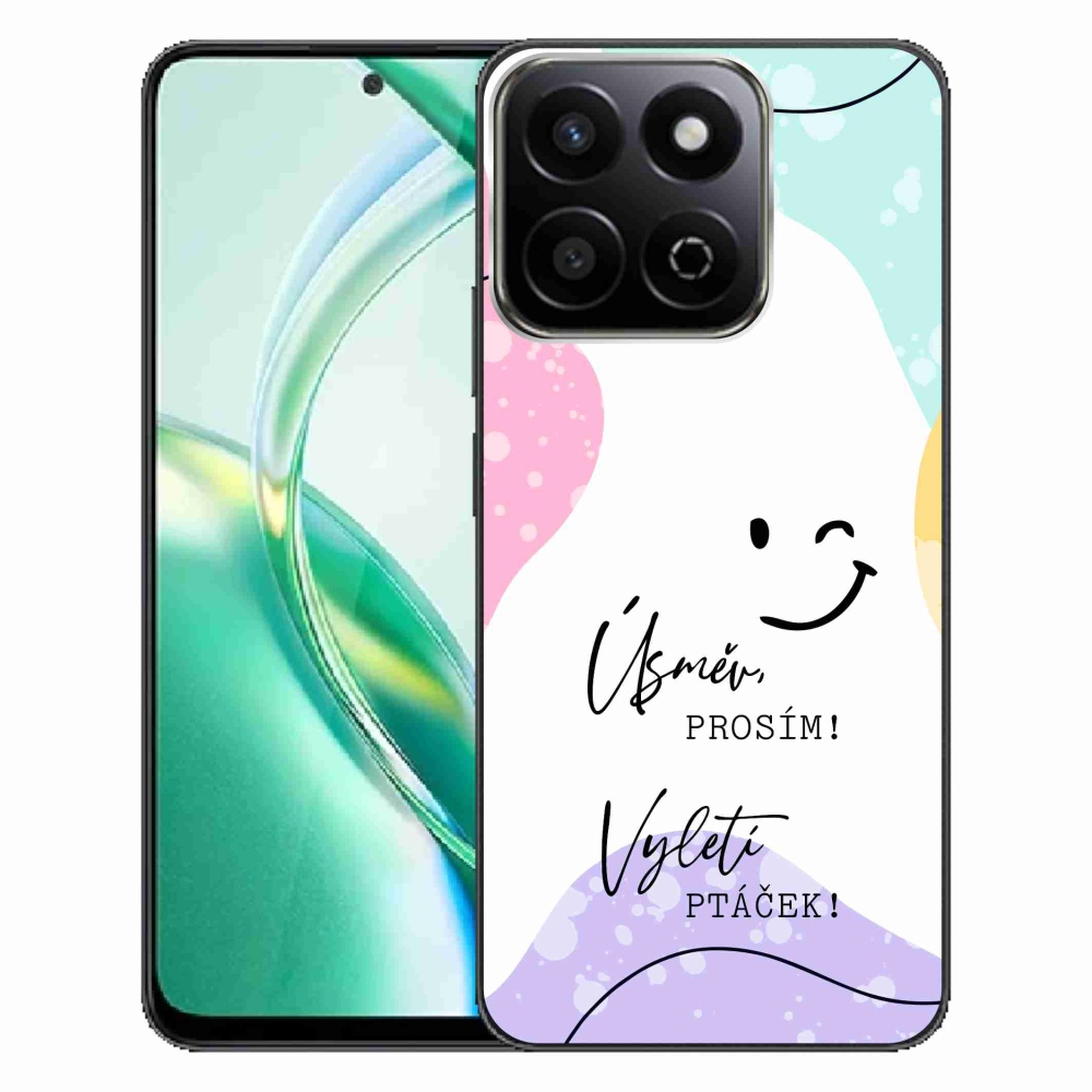 Gélový kryt mmCase na Honor 200 Smart 5G - vtipný text 4 biele pozadie