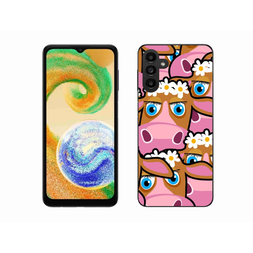 Gélový kryt mmCase na Samsung Galaxy A04s (164.7x76.7x9.1mm) - kreslené kravičky