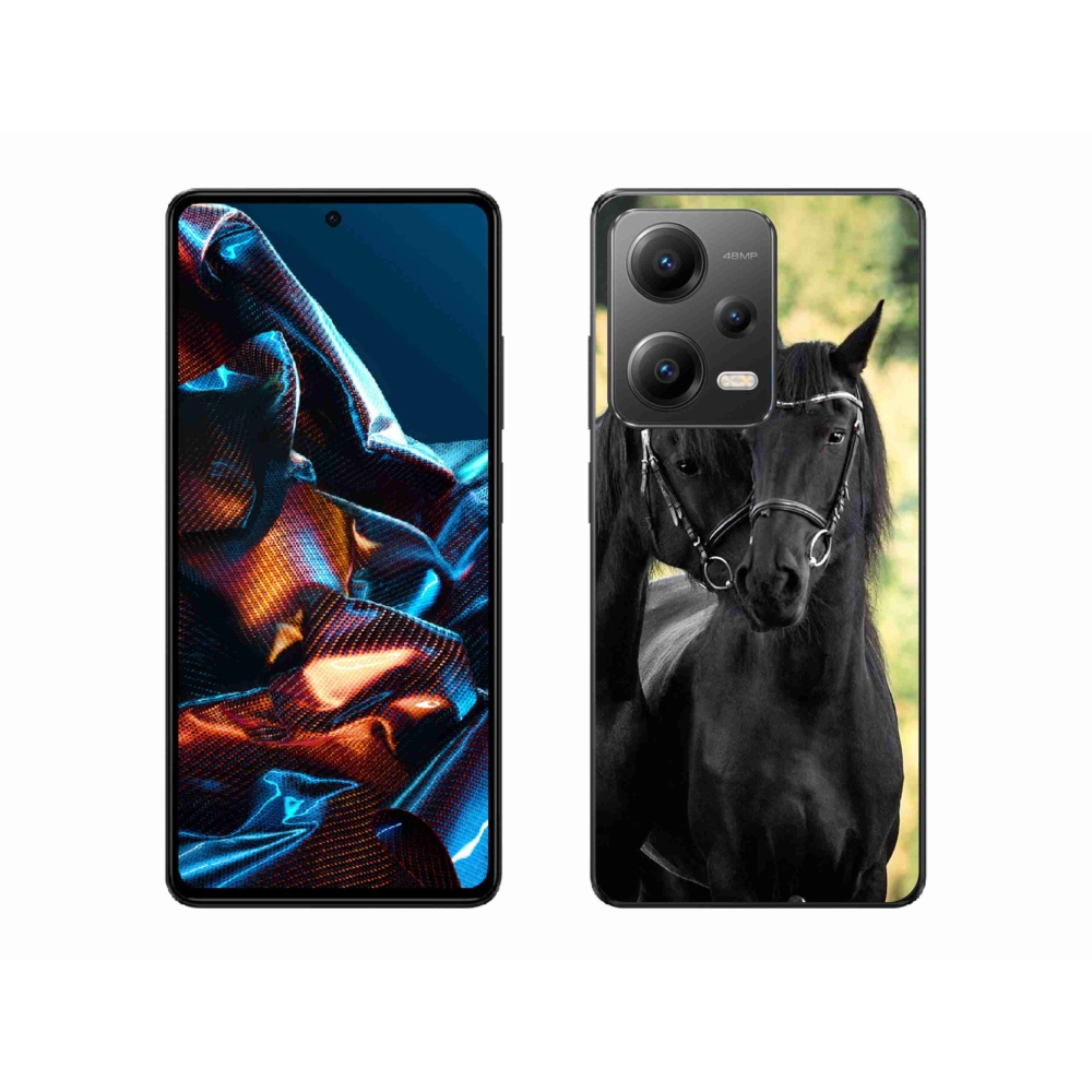 Gélový kryt mmCase na mobil Xiaomi Redmi Note 12 Pro 5G - dva čierne kone