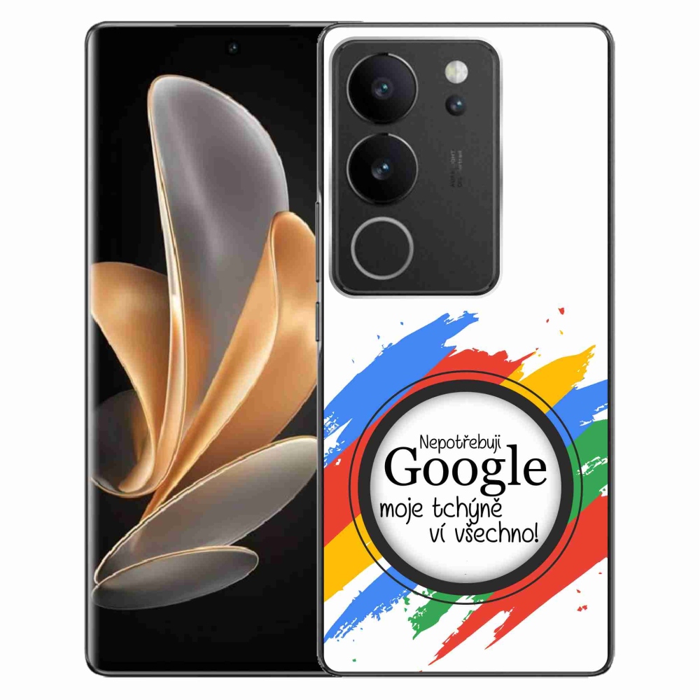 Gélový kryt mmCase na Vivo V29 5G - svokra vie všetko biele pozadie