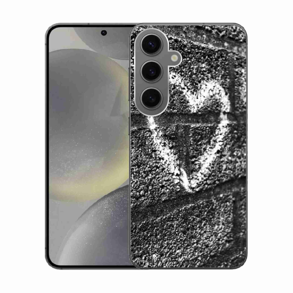 Gélový kryt mmCase na Samsung Galaxy S24 - srdce na stene