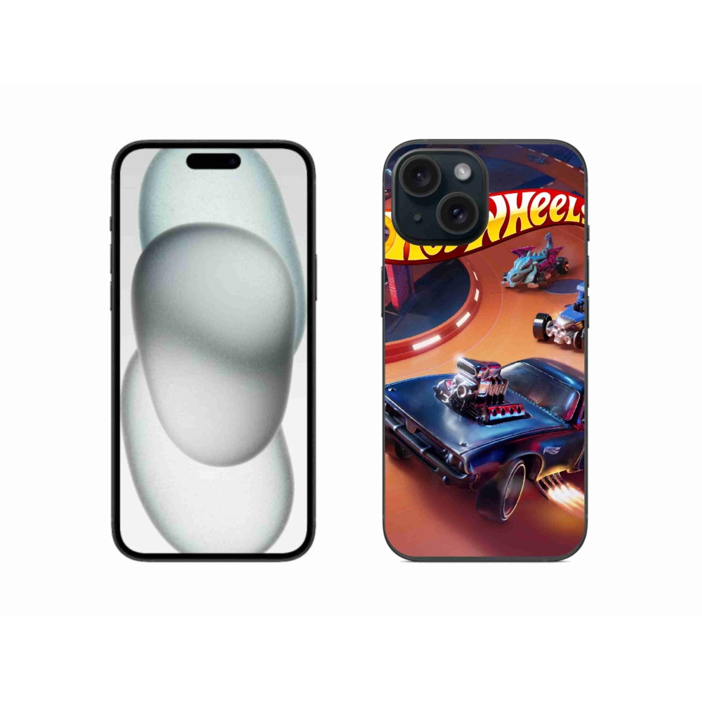 Gélový kryt mmCase na iPhone 15 - hot wheels