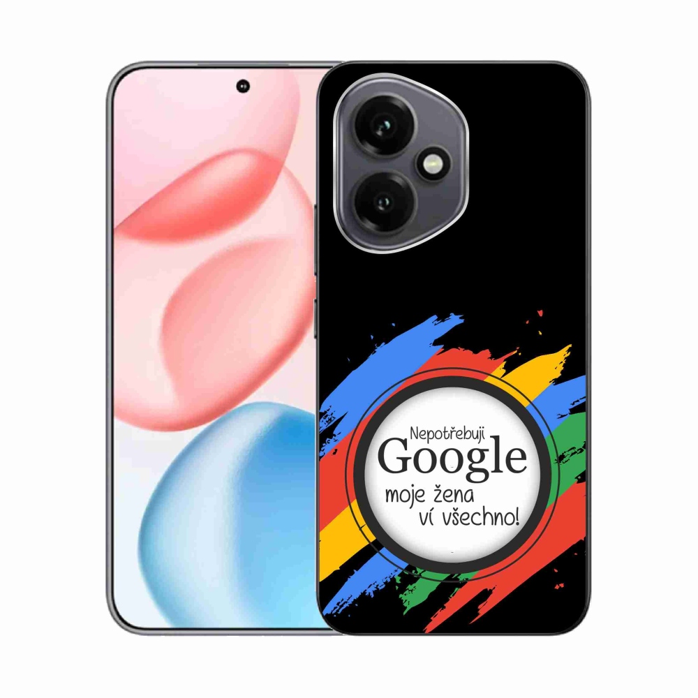 Gélový kryt mmCase na Honor 400 - žena vie všetko čierne pozadie