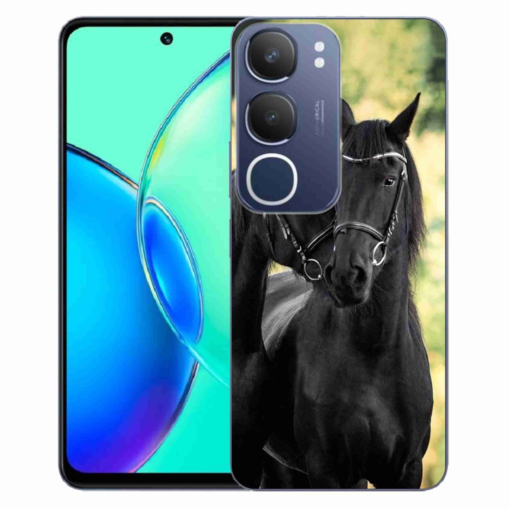 Gélový kryt mmCase na Vivo Y19s - dva čierne kone