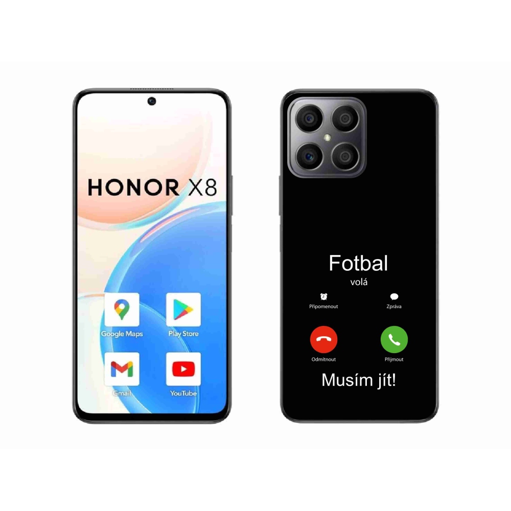 Gélový kryt mmCase na Honor X8 4G - vtipný text 15 čierne pozadie