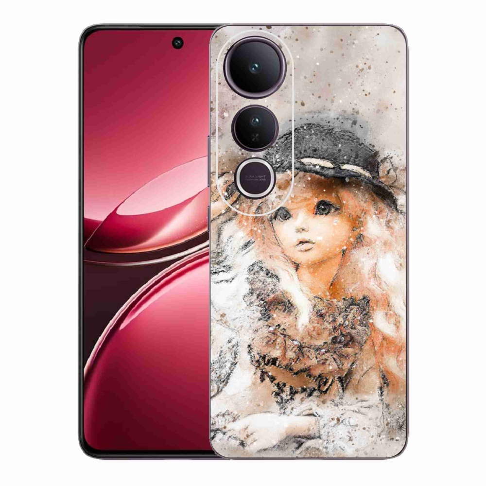 Gélový kryt mmCase na Vivo V50 Lite 4G/5G - dievčatko s klobúkom