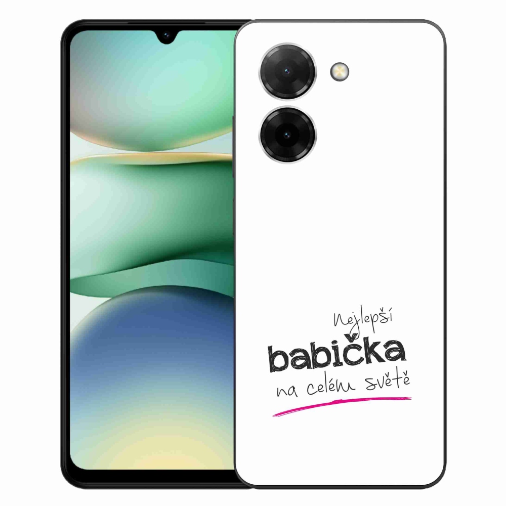 Gélový kryt mmCase na Xiaomi Redmi A5 (173.45x79.35x8.45mm) - najlepšia babička 4 biele pozadie