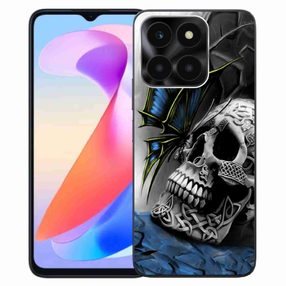 Gélový kryt mmCase na Honor X6a - motýľ a lebka