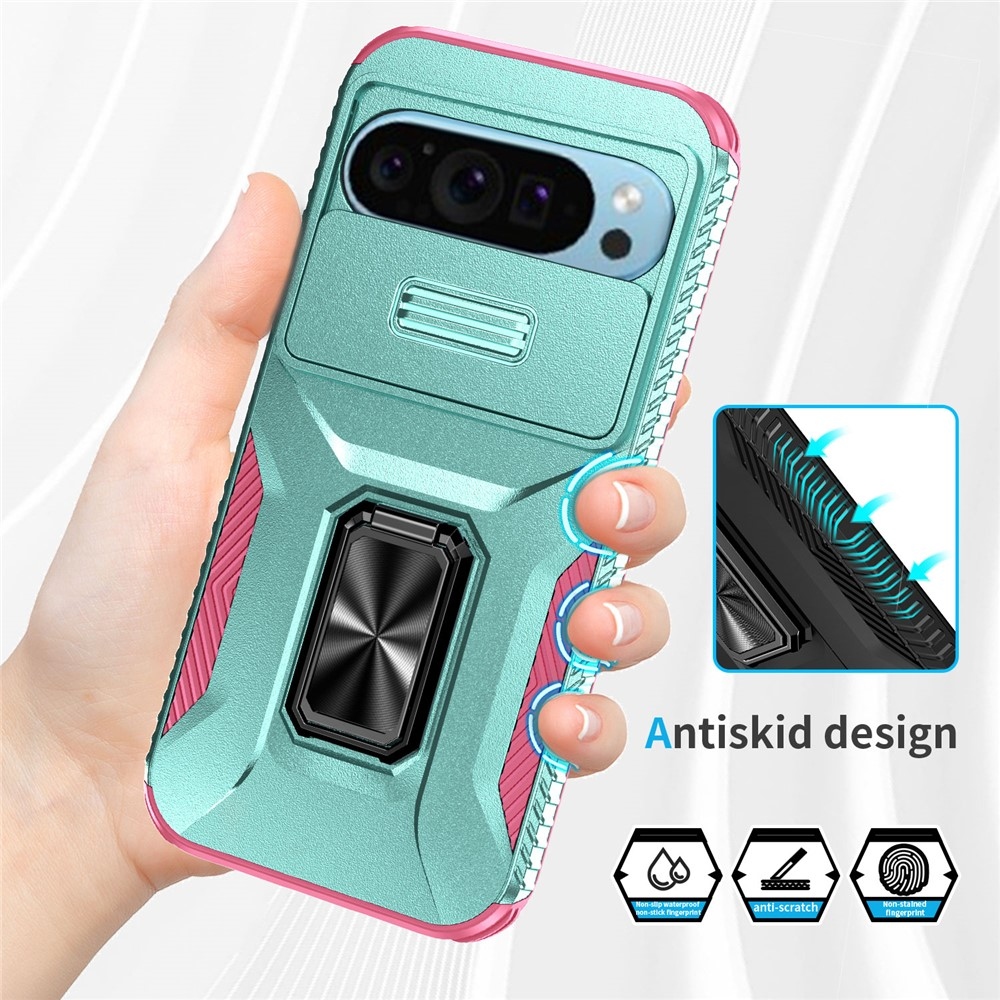 Lids odolný kryt na Google Pixel 10 Pro/9 Pro/9 - modrozelený/ružový