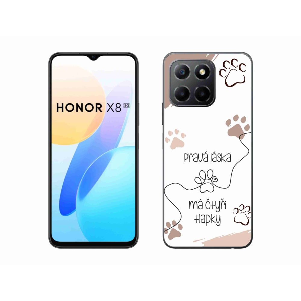 Gélový kryt mmCase na Honor X8 5G/Honor 70 Lite 5G - psí motív 1 biele pozadie