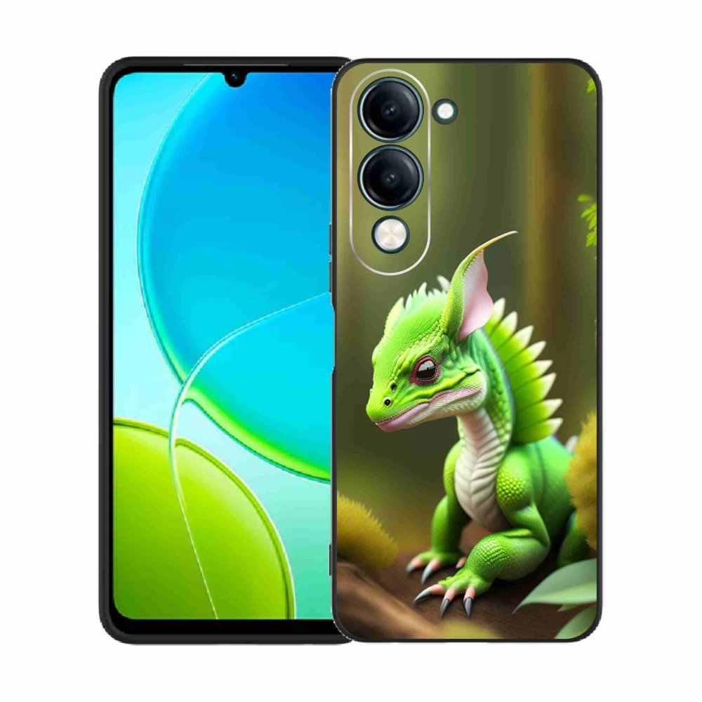 Gélový kryt mmCase na Vivo Y29s 5G - zelený dráčik