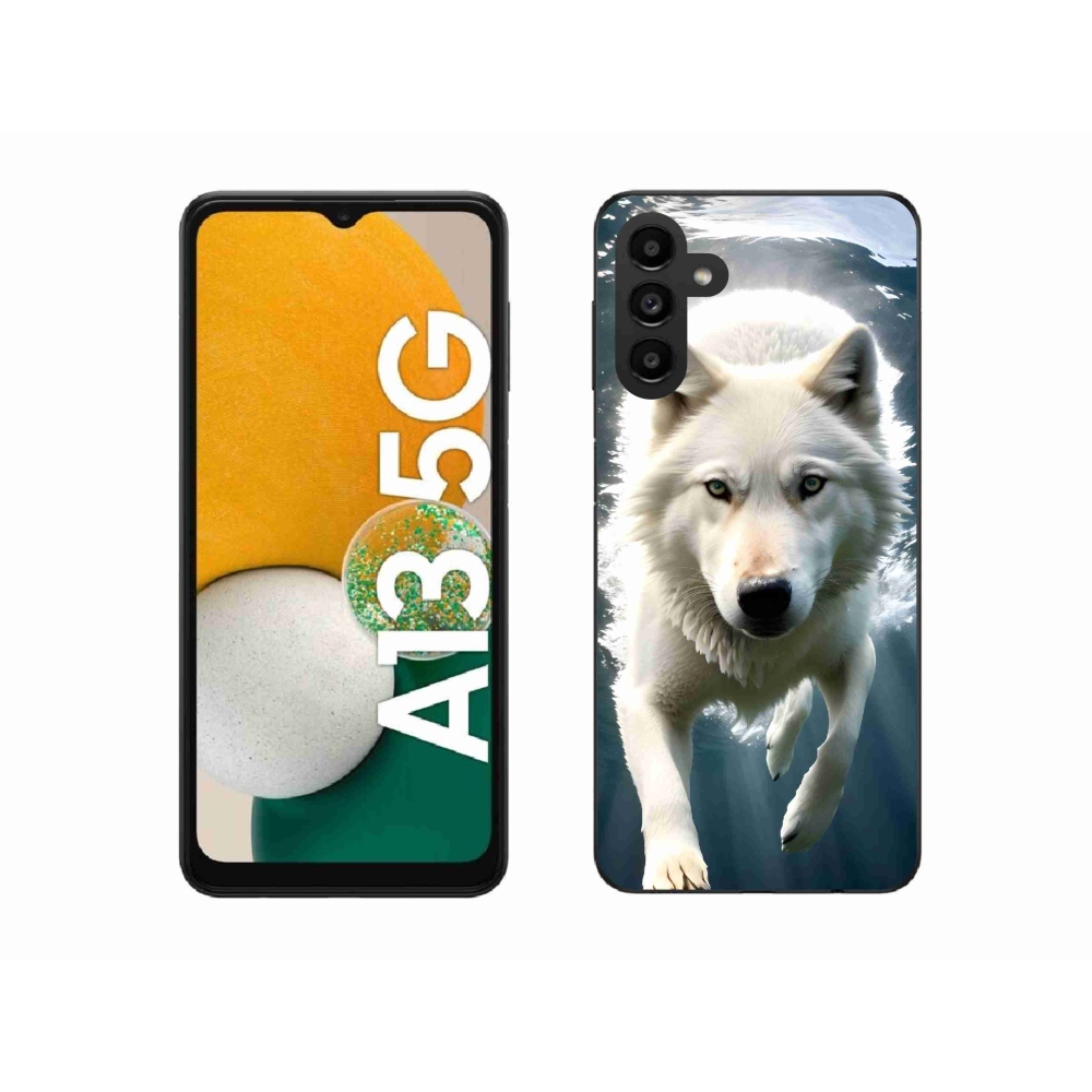 Gélový kryt mmCase na Samsung Galaxy A13 5G - biely vlk