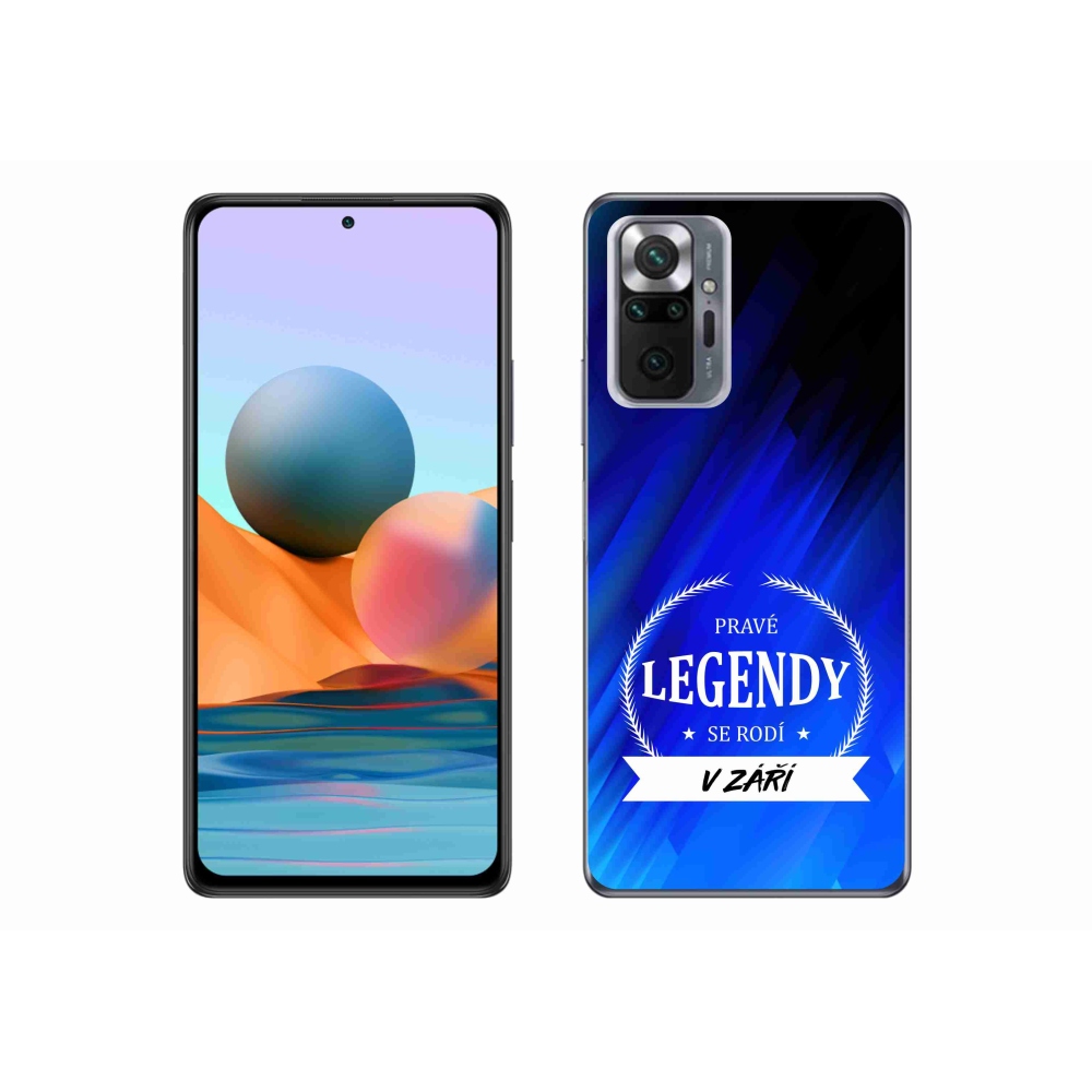 Gélový kryt mmCase na Xiaomi Redmi Note 10 Pro - legendy v septembri modré pozadí