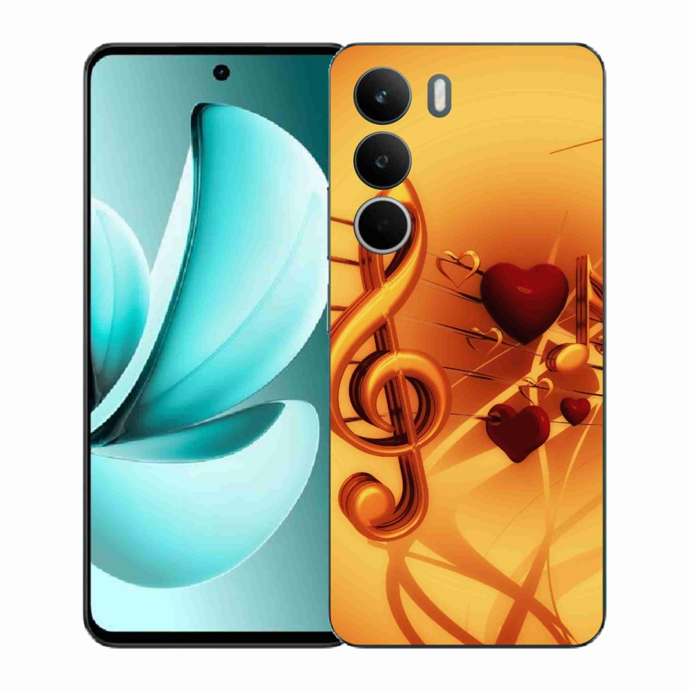 Gélový kryt mmCase na Realme C71 - noty