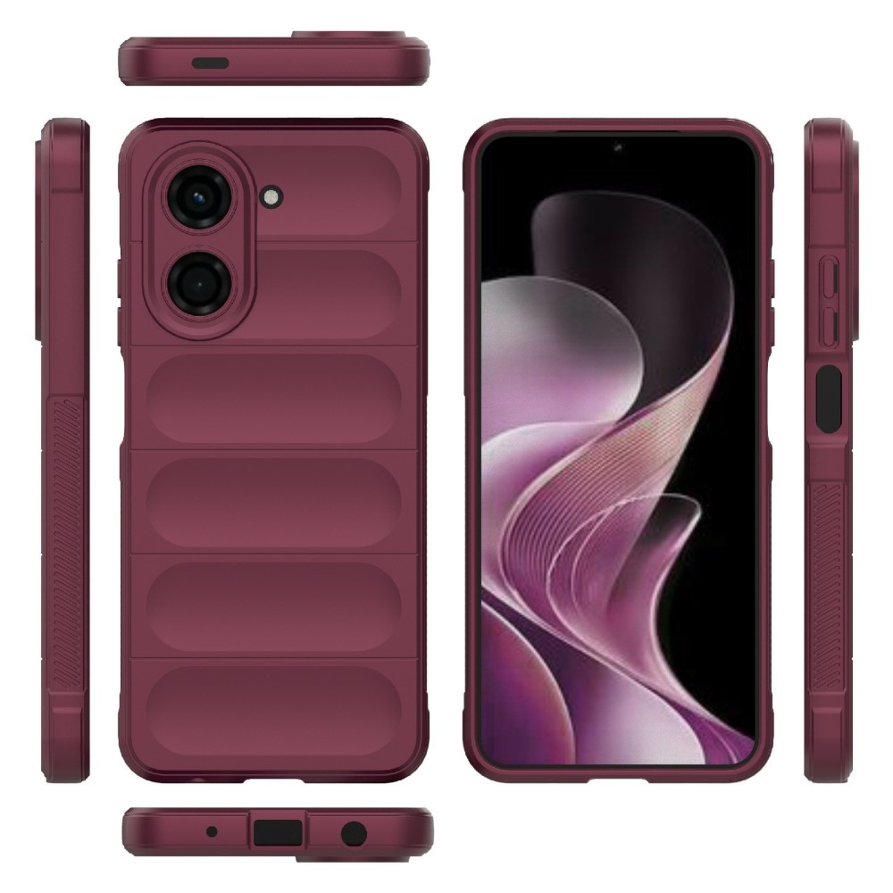 Rugg odolný gélový obal na Xiaomi Redmi A5 (171.7x77.8x8.3mm) - vínový