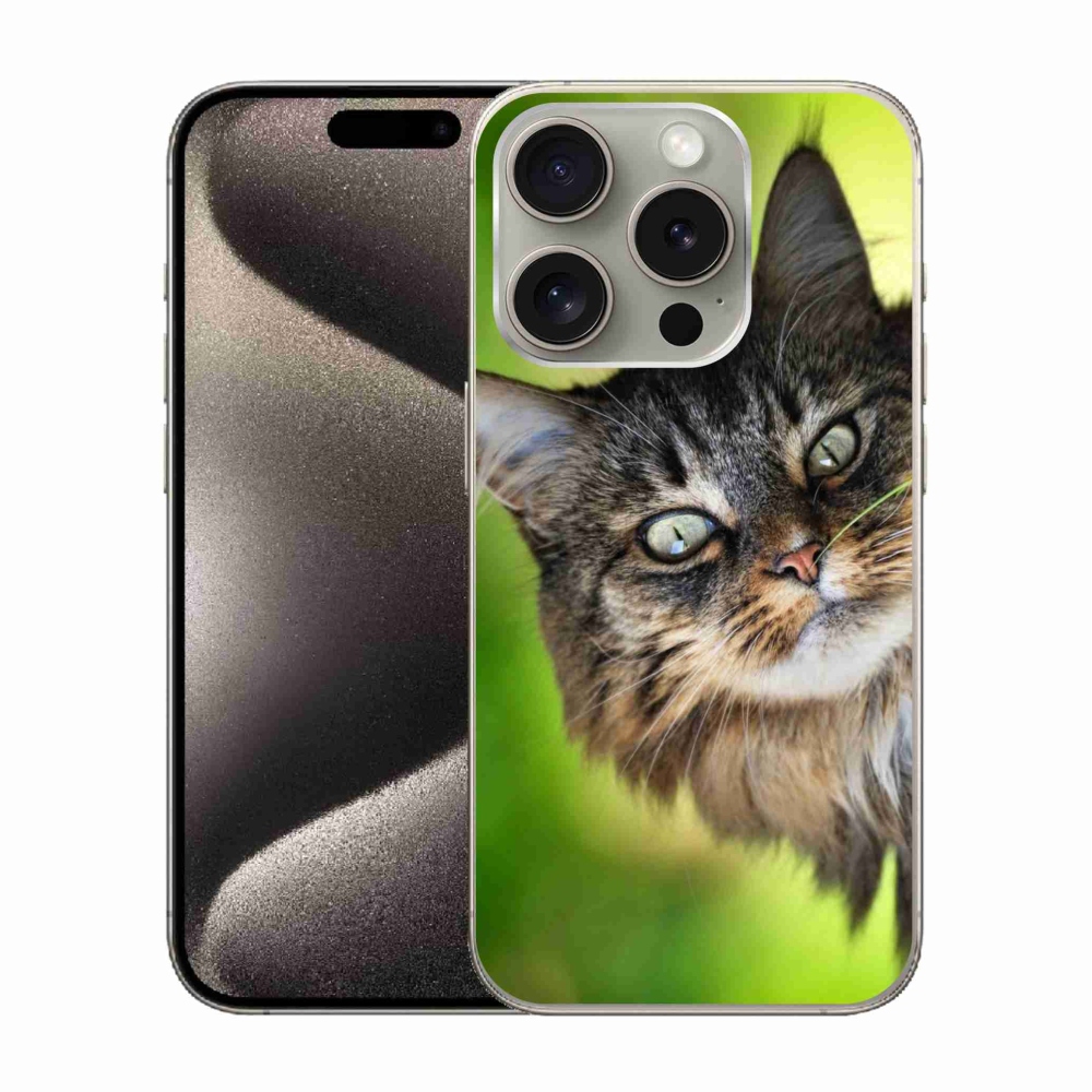 Gélový kryt mmCase na iPhone 15 Pro - mačka 3