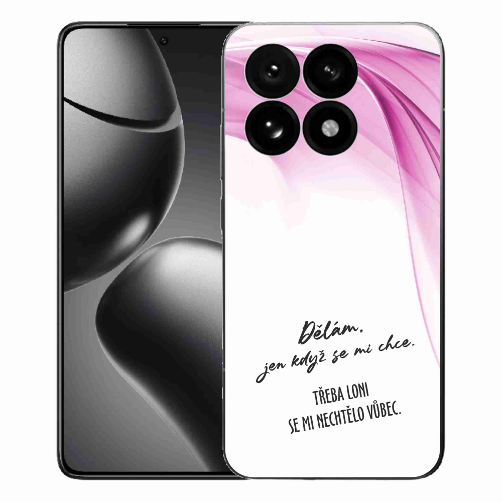 Gélový kryt mmCase na Xiaomi 15T - vtipný text 12 biele pozadie