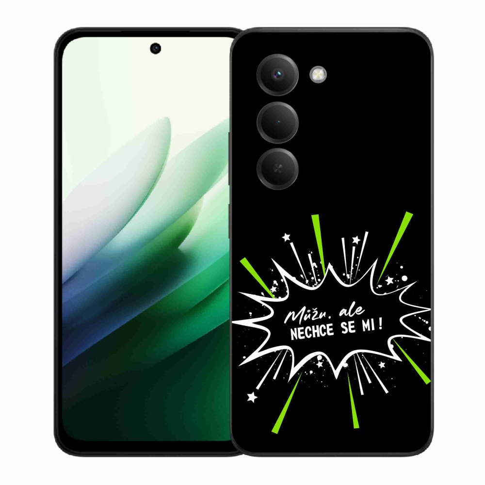 Gélový kryt mmCase na Xiaomi Redmi 15 5G (169mm) - vtipný text 11 čierne pozadie