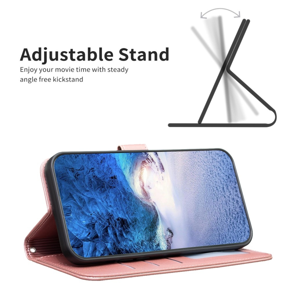 Clover knižkové púzdro na Samsung Galaxy S25 Edge - ružovozlaté