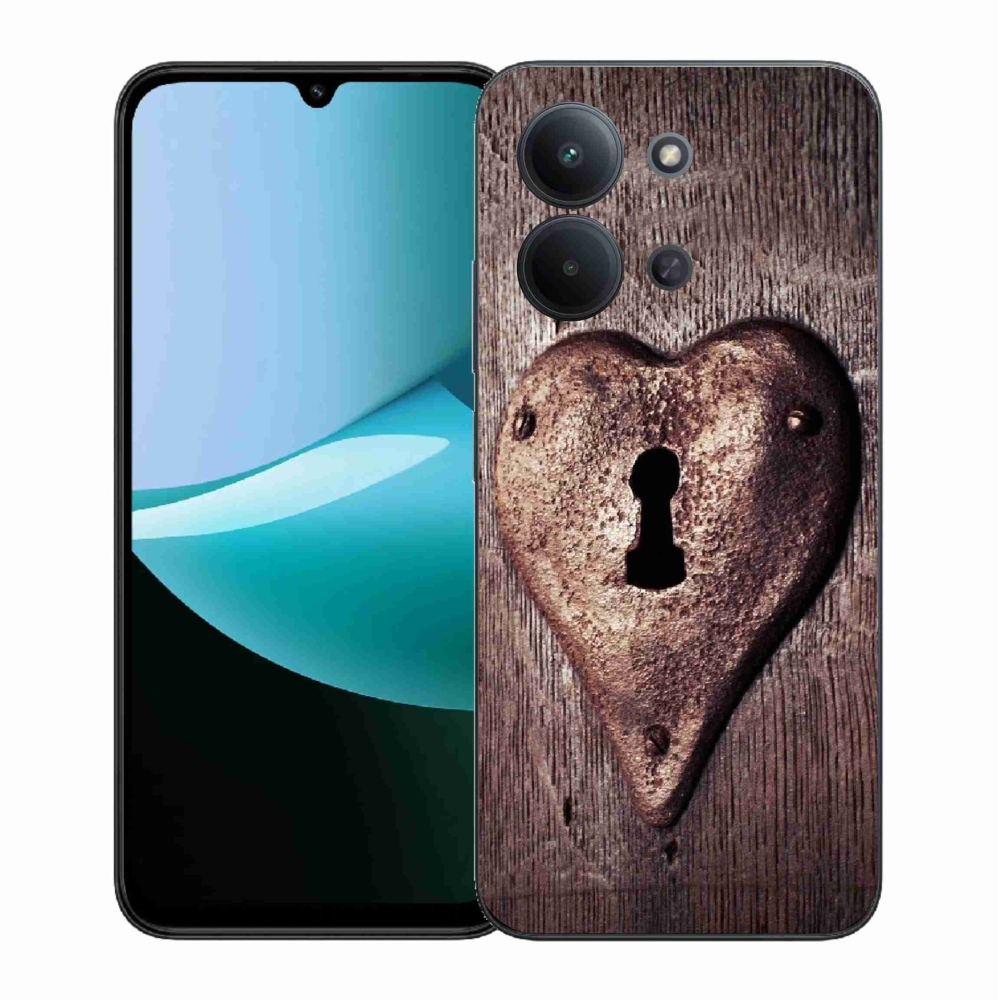 Gélový kryt mmCase na Xiaomi Redmi 15C 4G (171mm)/Poco C85 4G (171mm) - zámok v tvare srdca