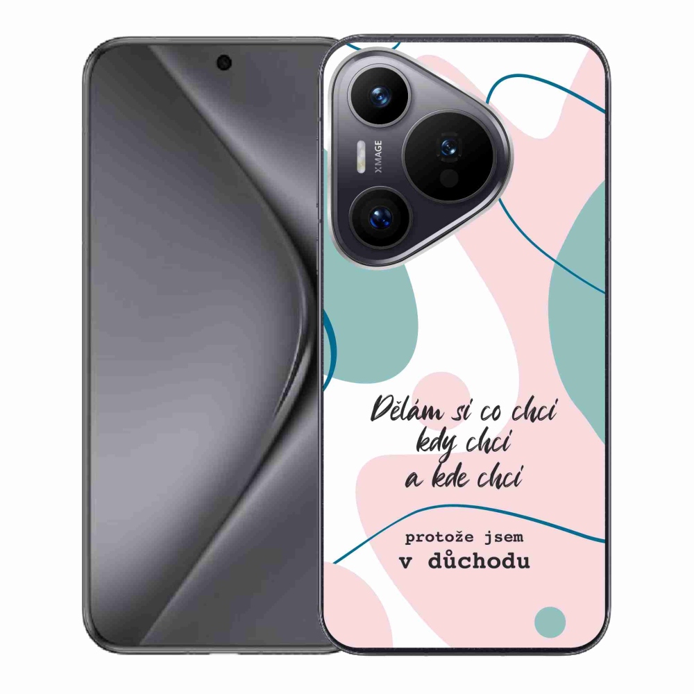 Gélový kryt mmCase na Huawei Pura 70 - vtipný text 10 biele pozadie