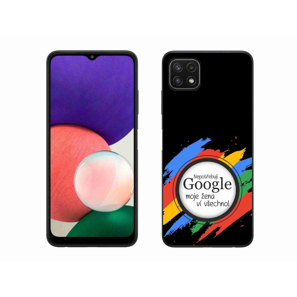 Gélový kryt mmCase na Samsung Galaxy A22 5G - žena vie všetko čierne pozadie