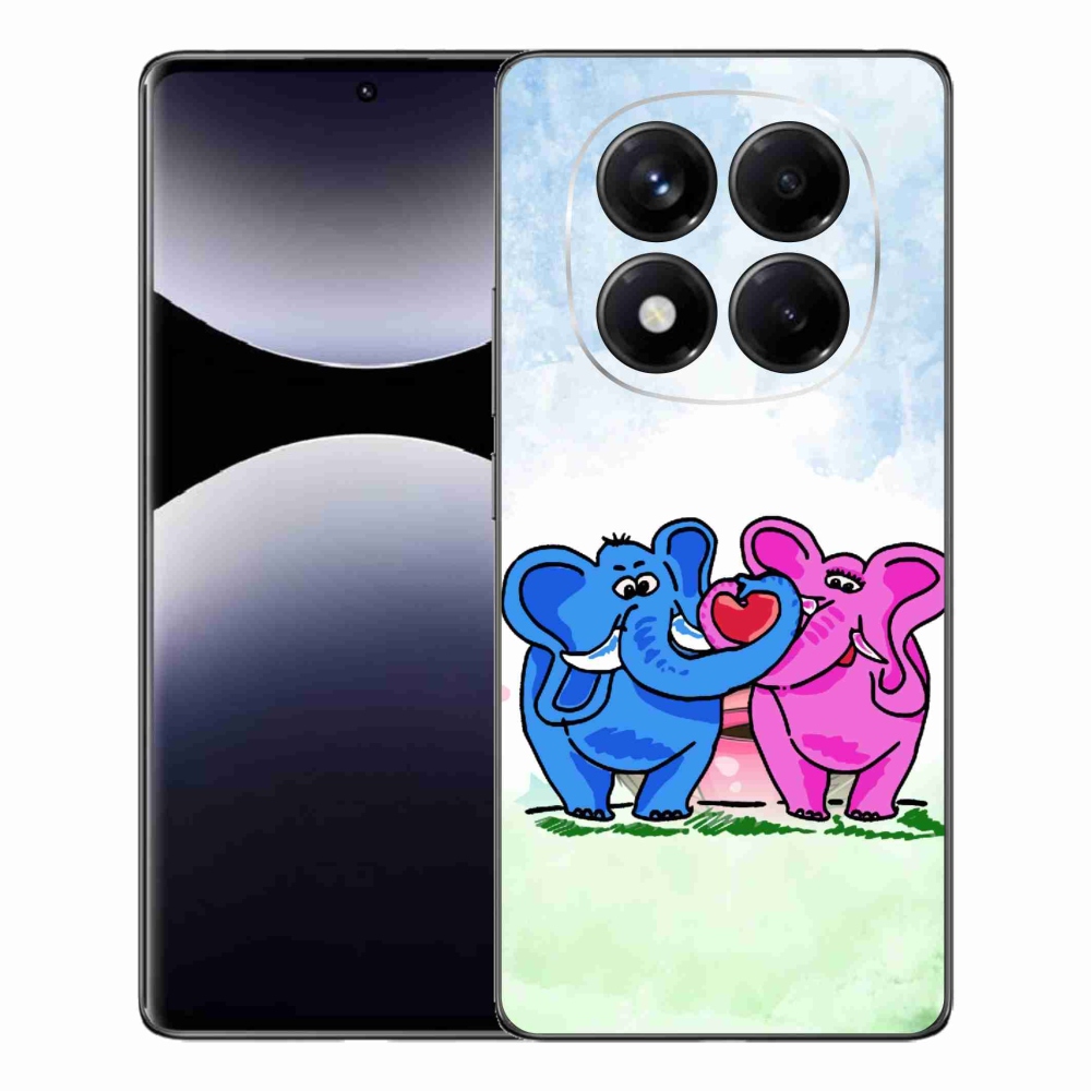 Gélový kryt mmCase na Xiaomi Redmi Note 14 Pro - zamilovaní slony