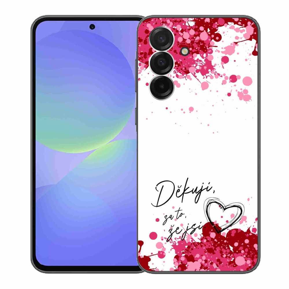 Gélový kryt mmCase na Samsung Galaxy A36 5G - zamilovaný text 2 biele pozadie