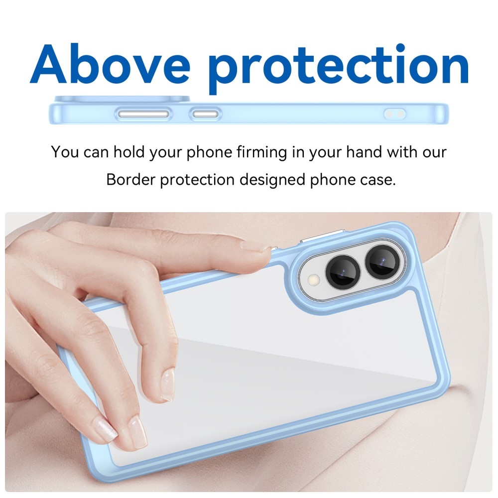 Gélový obal s pevným chrbtom na Samsung Galaxy S25 Edge - modrý