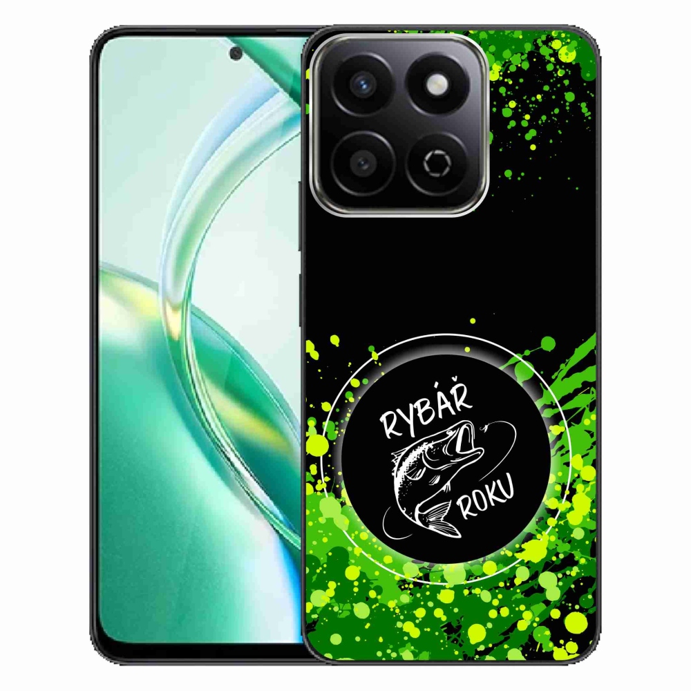Gélový kryt mmCase na Honor 200 Smart 5G - rybár roku čierne pozadie