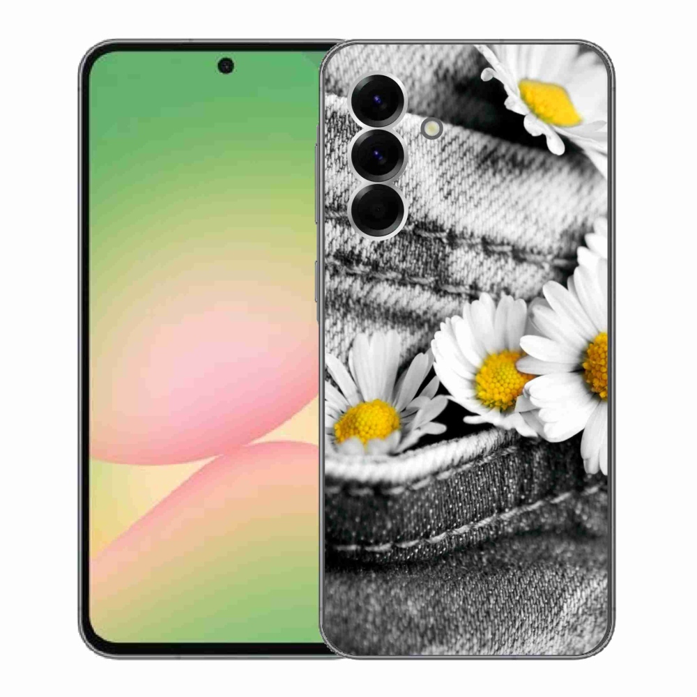 Gélový kryt mmCase na Samsung Galaxy A56 5G - margaréty