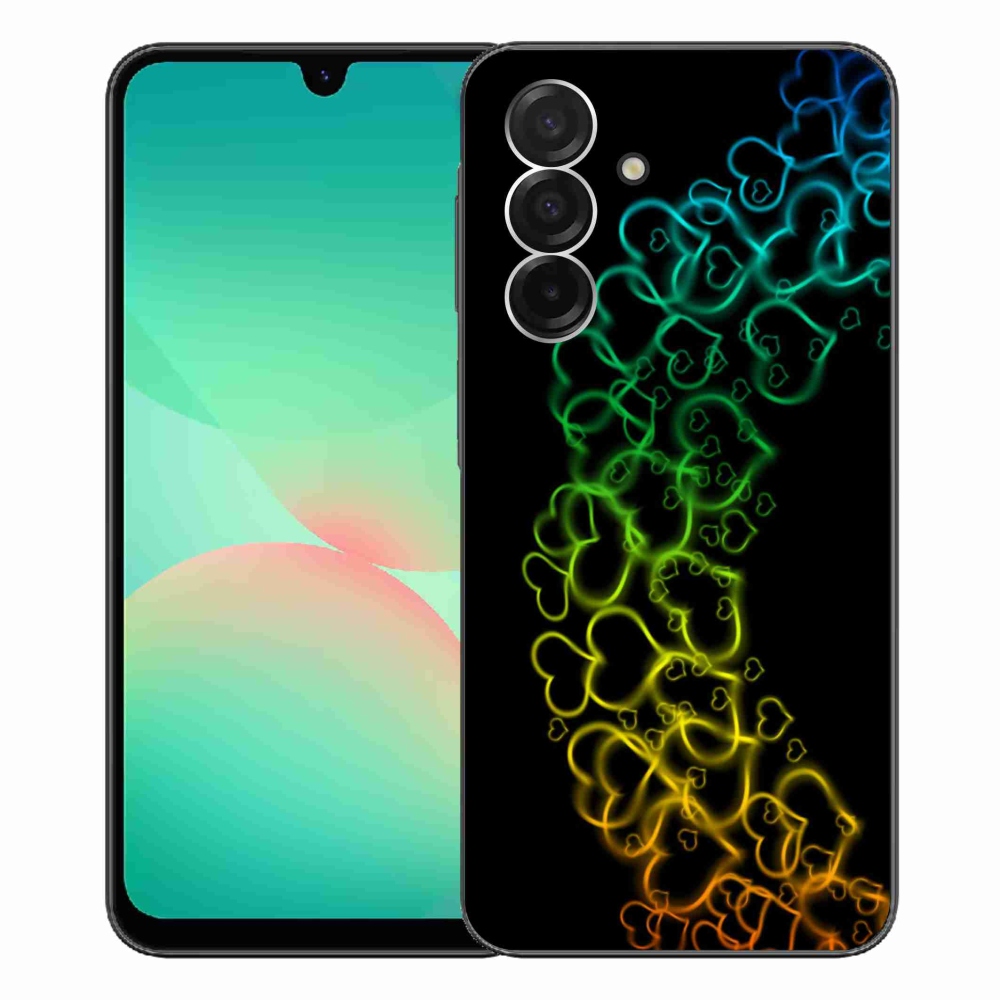 Gélový kryt mmCase na Samsung Galaxy A26 5G - farebné srdiečka