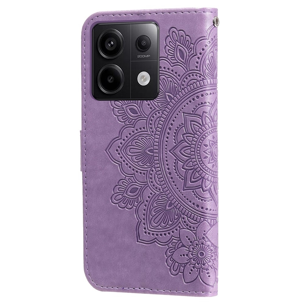 Mandala knižkové púzdro na Xiaomi Redmi Note 13 Pro 5G/Poco X6 5G - fialové