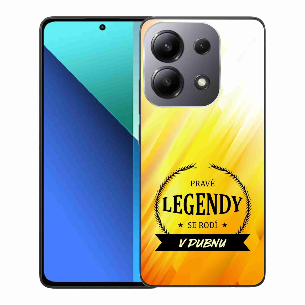 Gélový kryt mmCase na Xiaomi Redmi Note 13 - legendy v apríli žlté pozadie