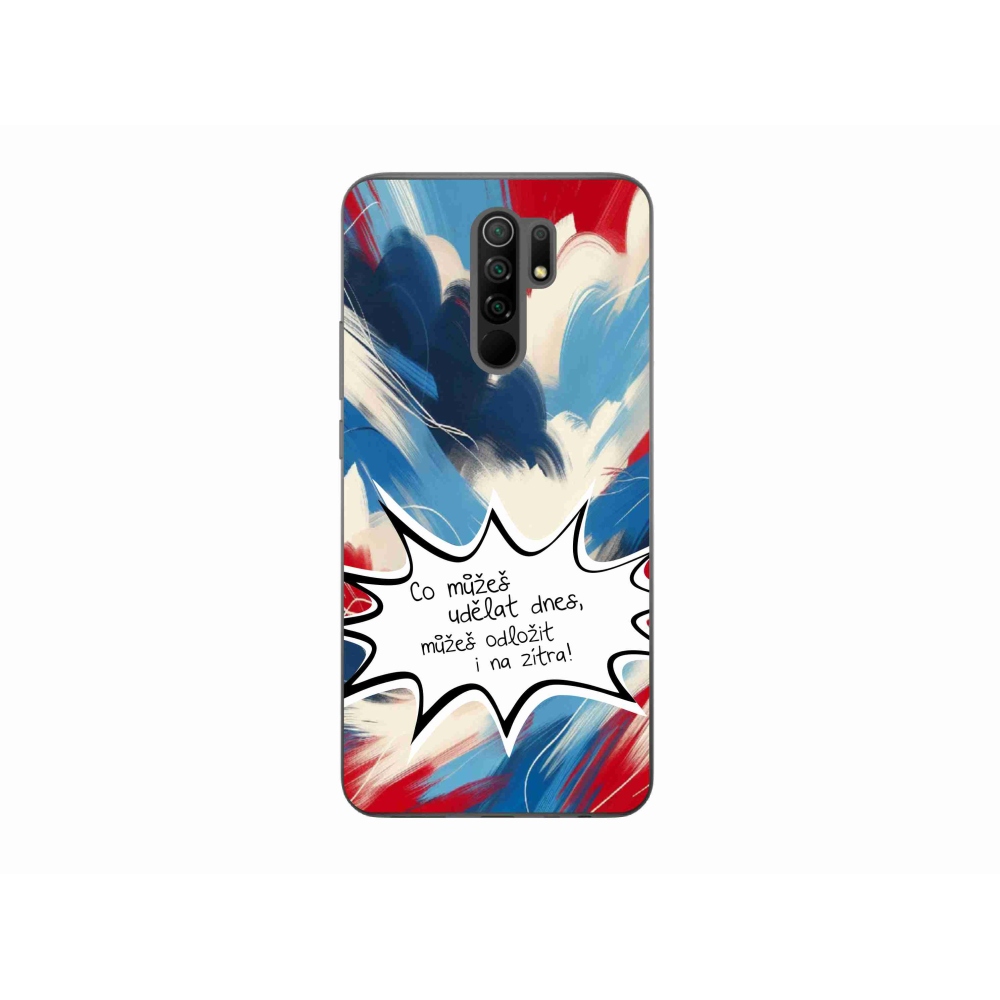 Gélový kryt mmCase na Xiaomi Redmi 9 - vtipný text 9 biele pozadie