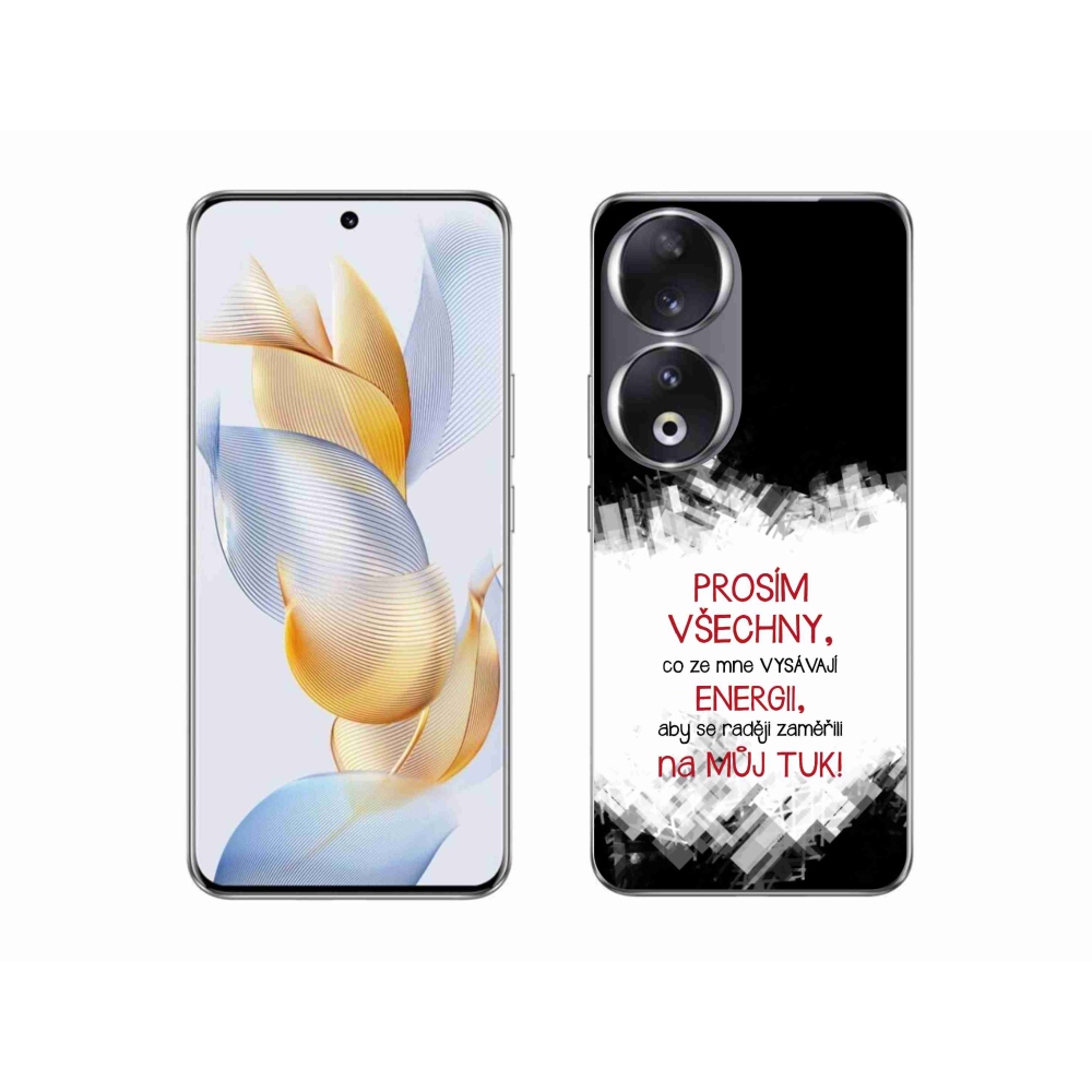 Gélový kryt mmCase na Honor 90 - vtipný text 1 červený