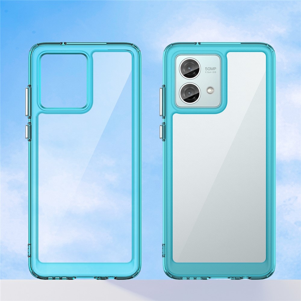 Gélový obal s pevným chrbtom na Motorola Moto G84 5G - svetlomodrý