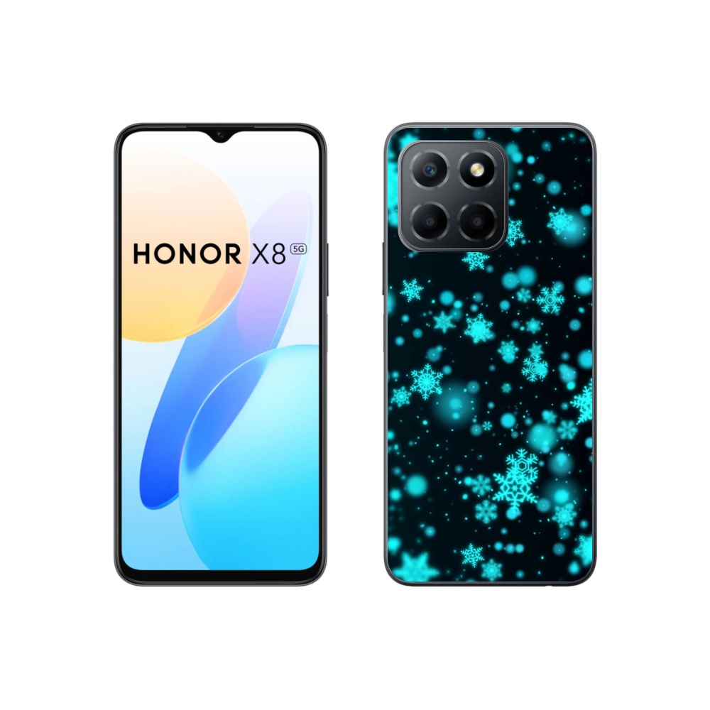 Gélový kryt mmCase na Honor X8 5G/70 Lite 5G - snehové vločky 1