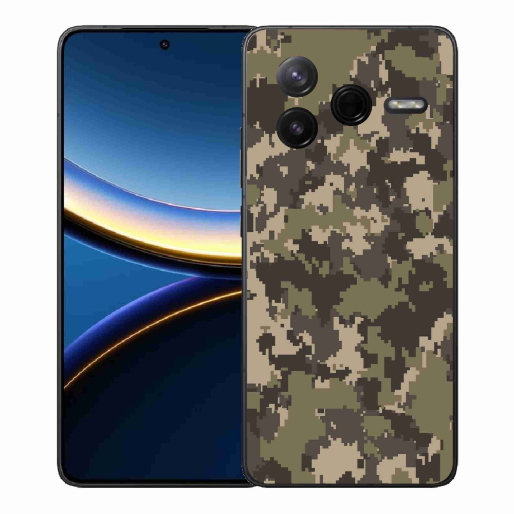 Gélový kryt mmCase na Xiaomi Poco F7 Pro - maskáčový vzor 12