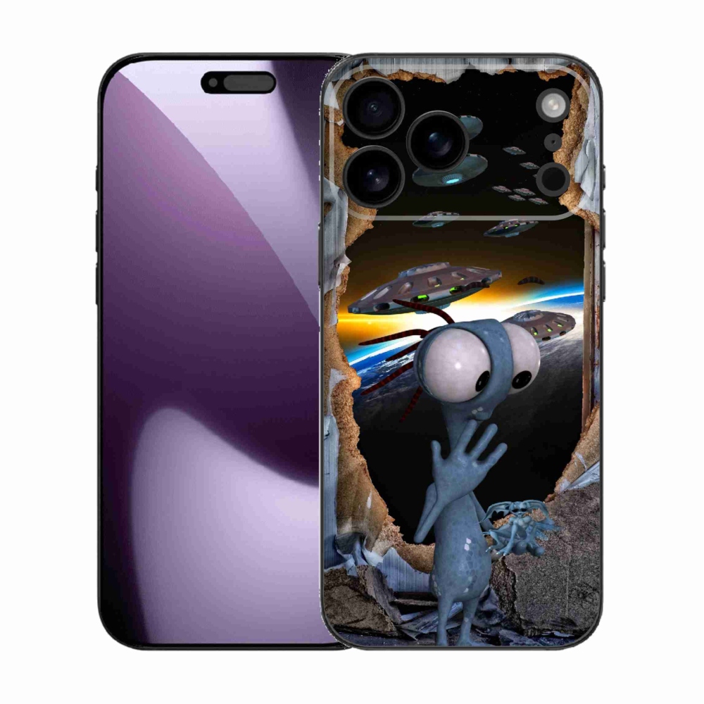 Gélový kryt mmCase na iPhone 17 Pro Max - mimozemšťan