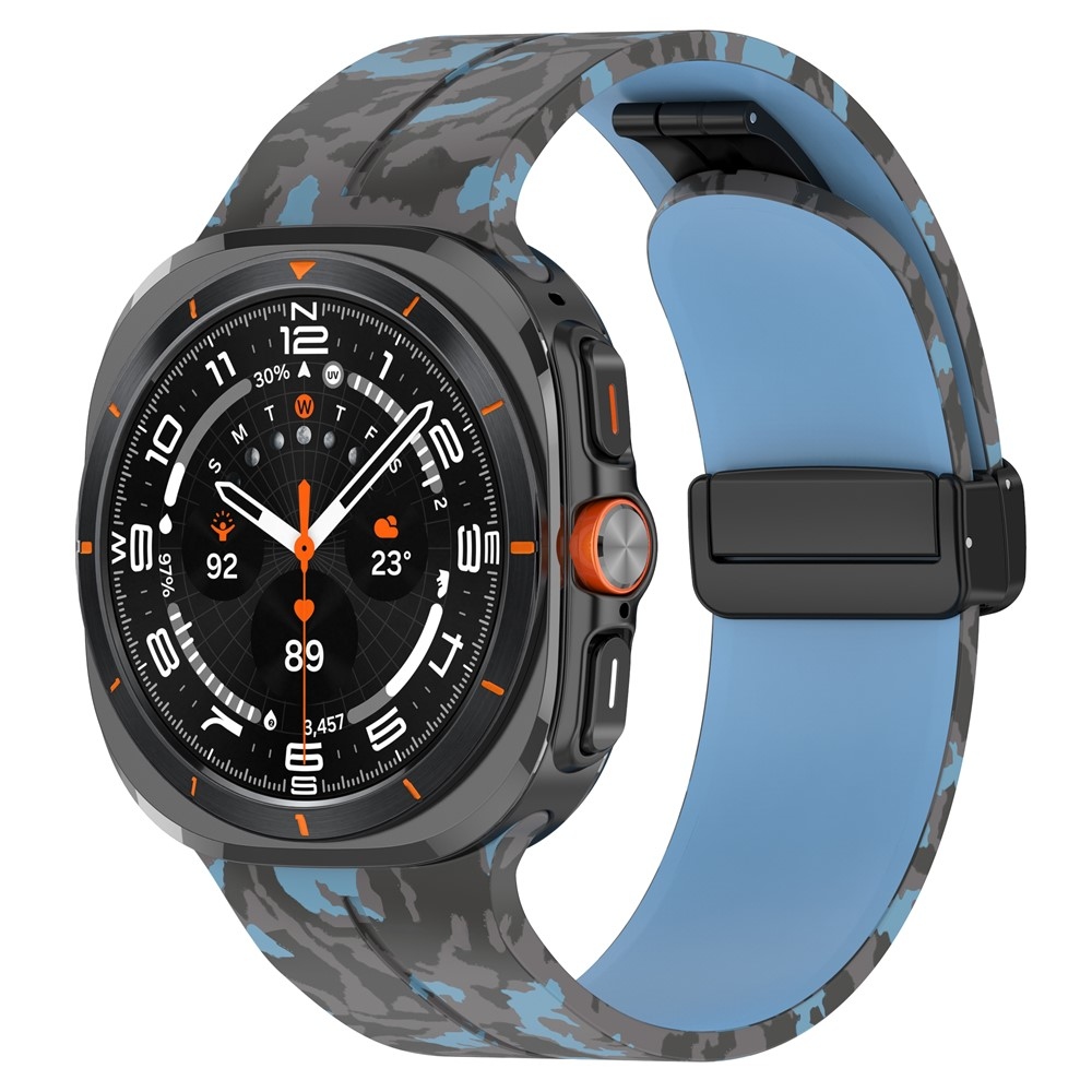 Camouf silikónový remienok na Samsung Galaxy Watch Ultra (2025) 47mm - cyan
