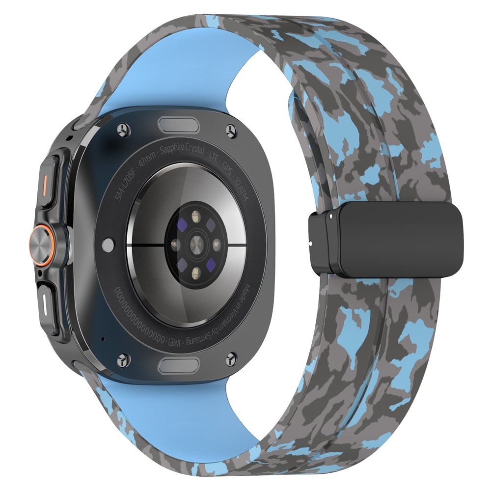 Camouf silikónový remienok na Samsung Galaxy Watch Ultra (2025) 47mm - cyan