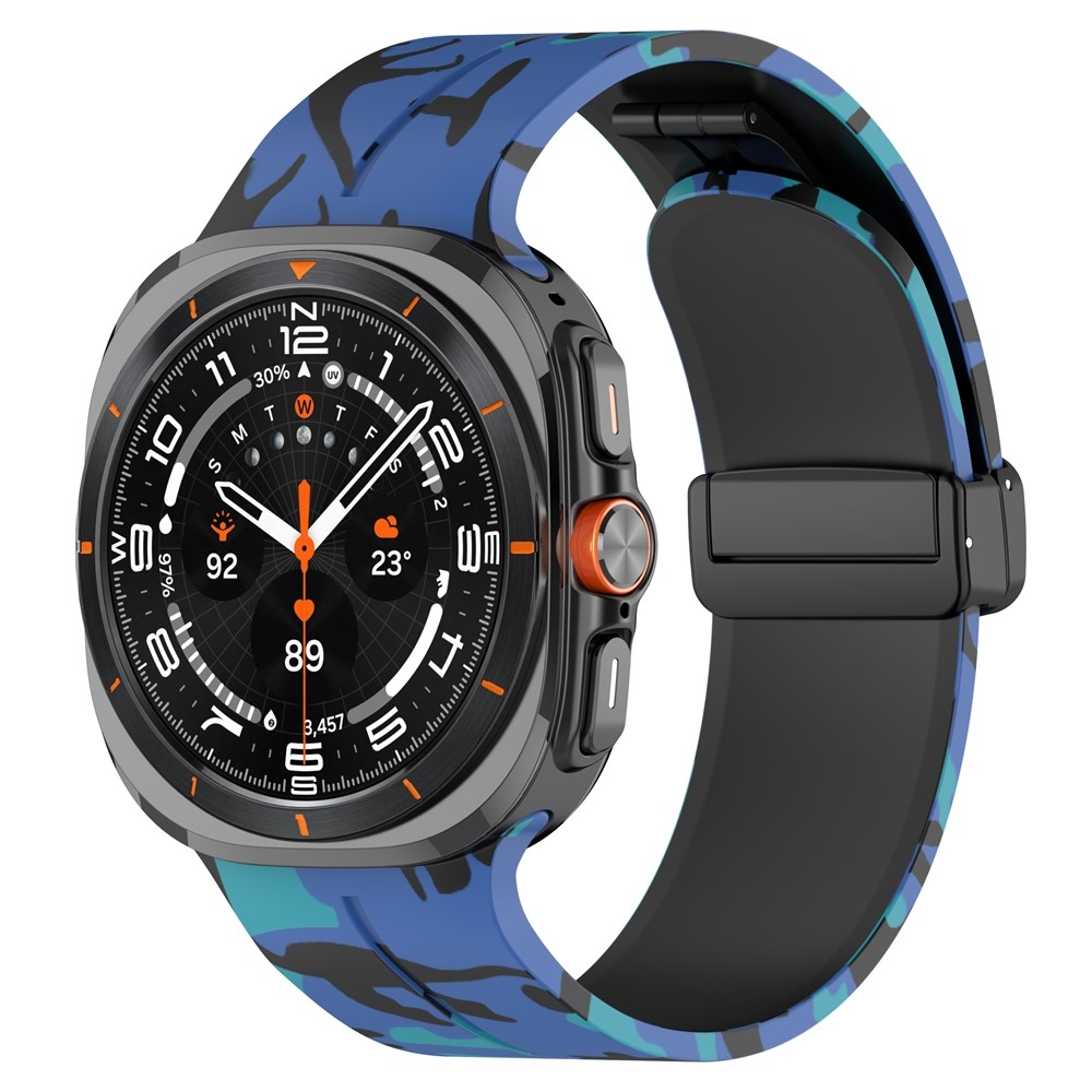 Camouf silikónový remienok na Samsung Galaxy Watch Ultra (2025) 47mm - modrý