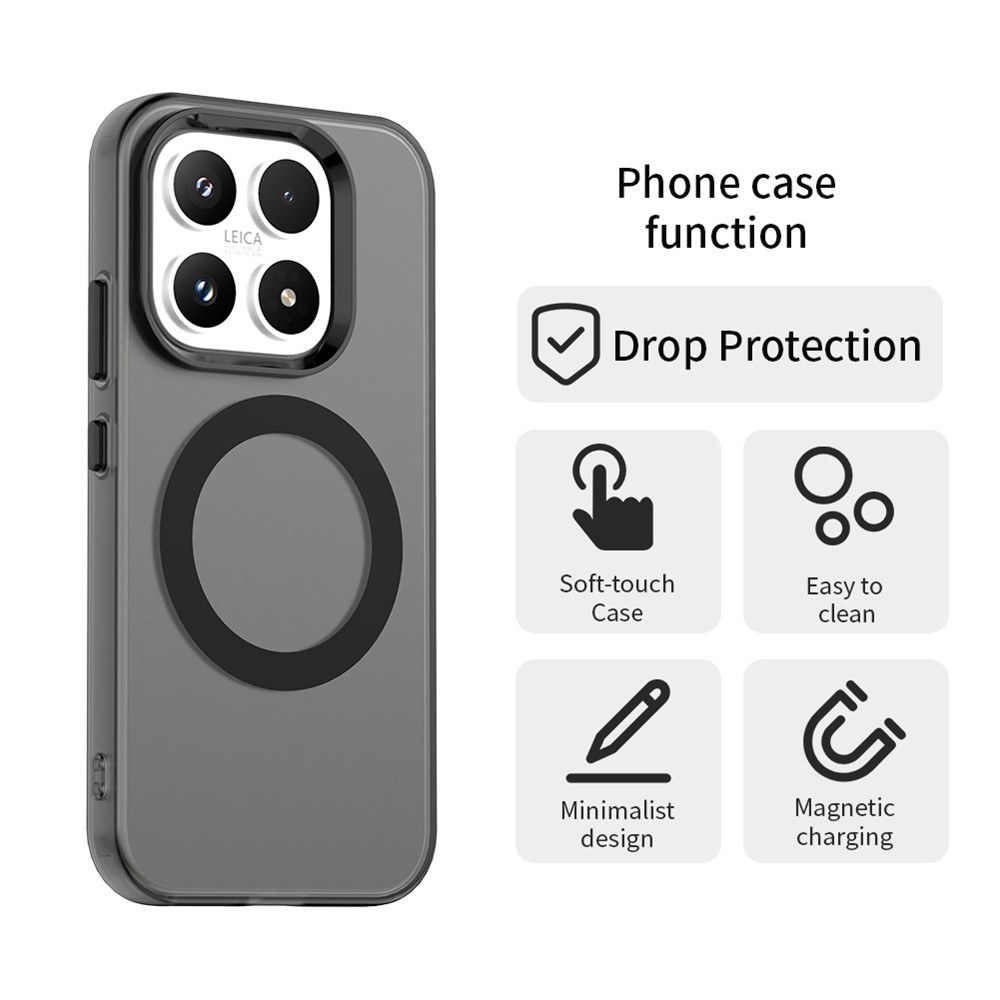 Candy gélový obal s MagSafe pre Xiaomi 17 - čierny