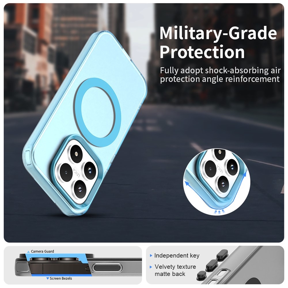 Candy gélový obal s MagSafe pre Xiaomi 17 - modrý