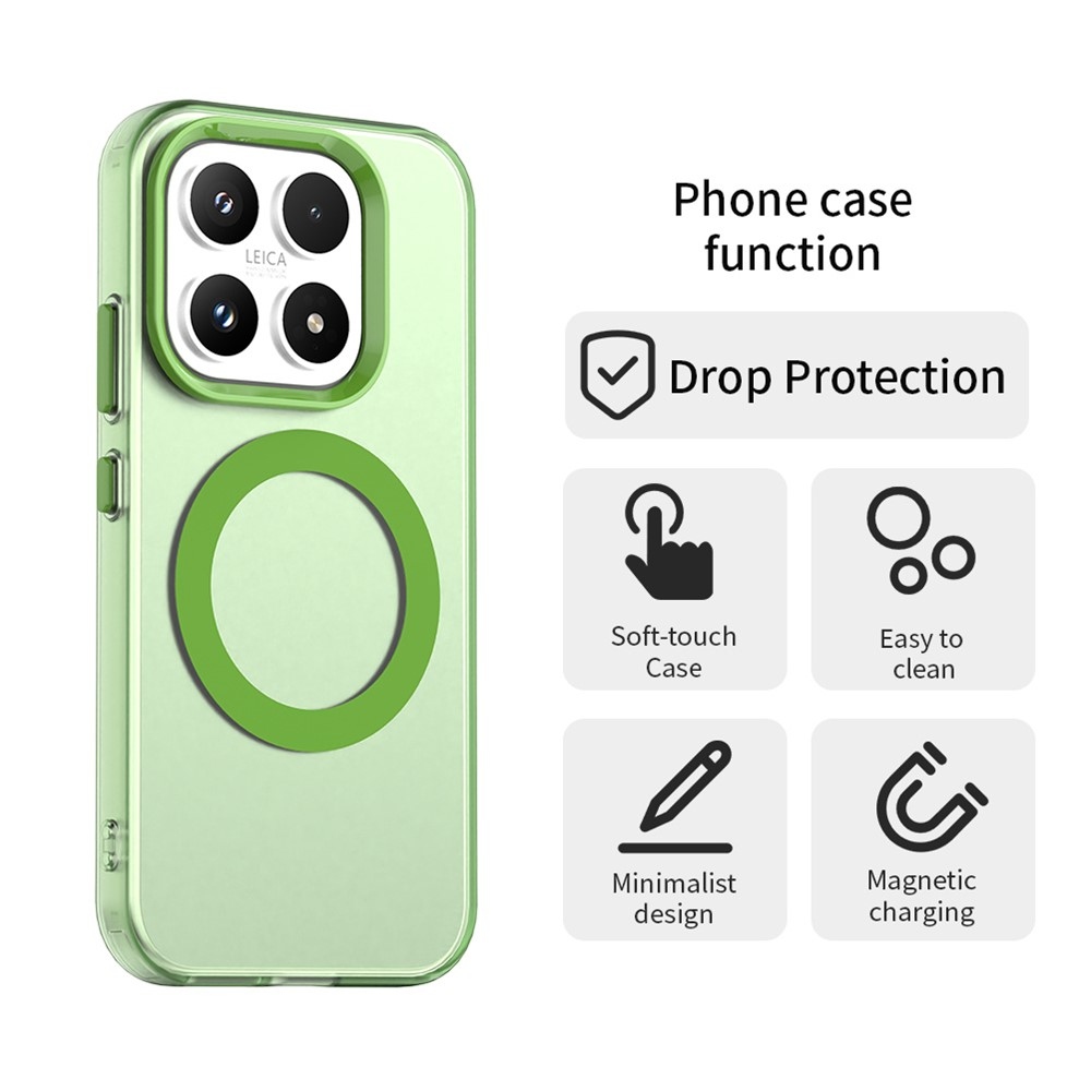 Candy gélový obal s MagSafe pre Xiaomi 17 - zelený