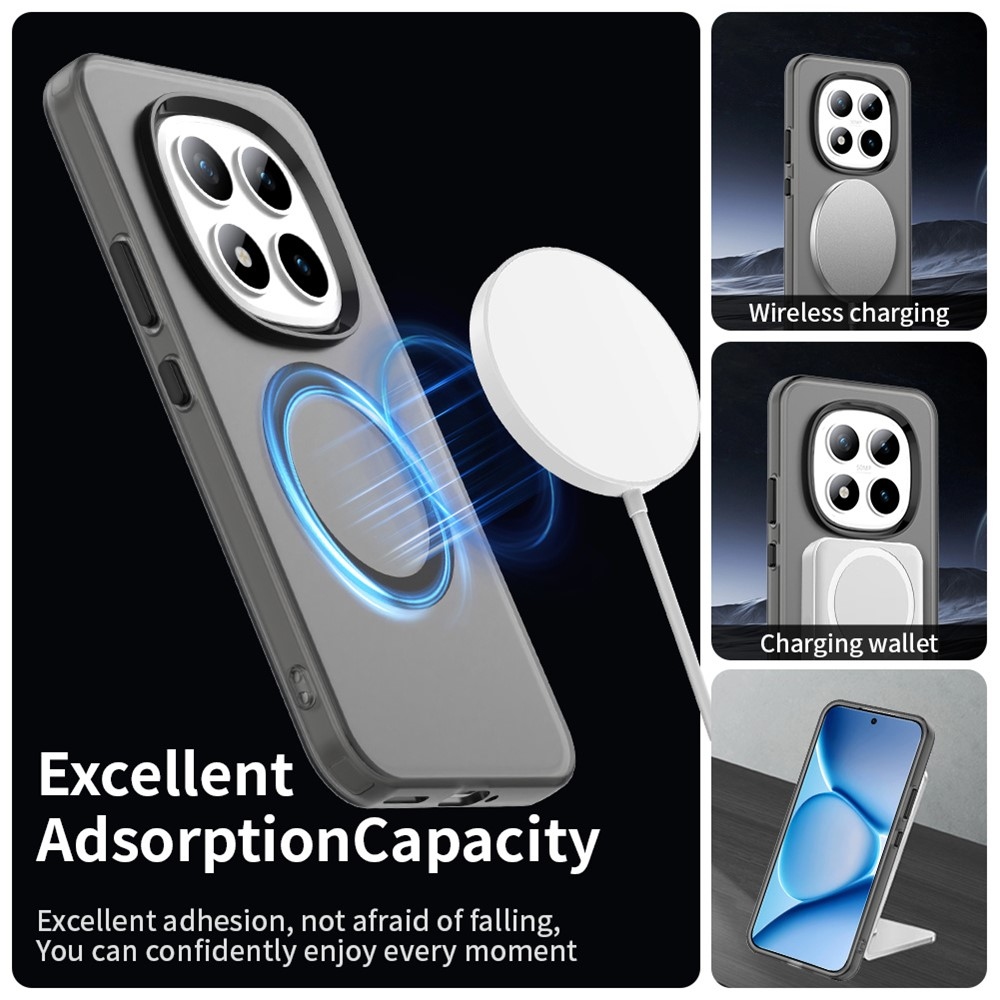 Candy gélový obal s MagSafe pre Xiaomi Redmi Note 15 Pro+ 5G - čierny