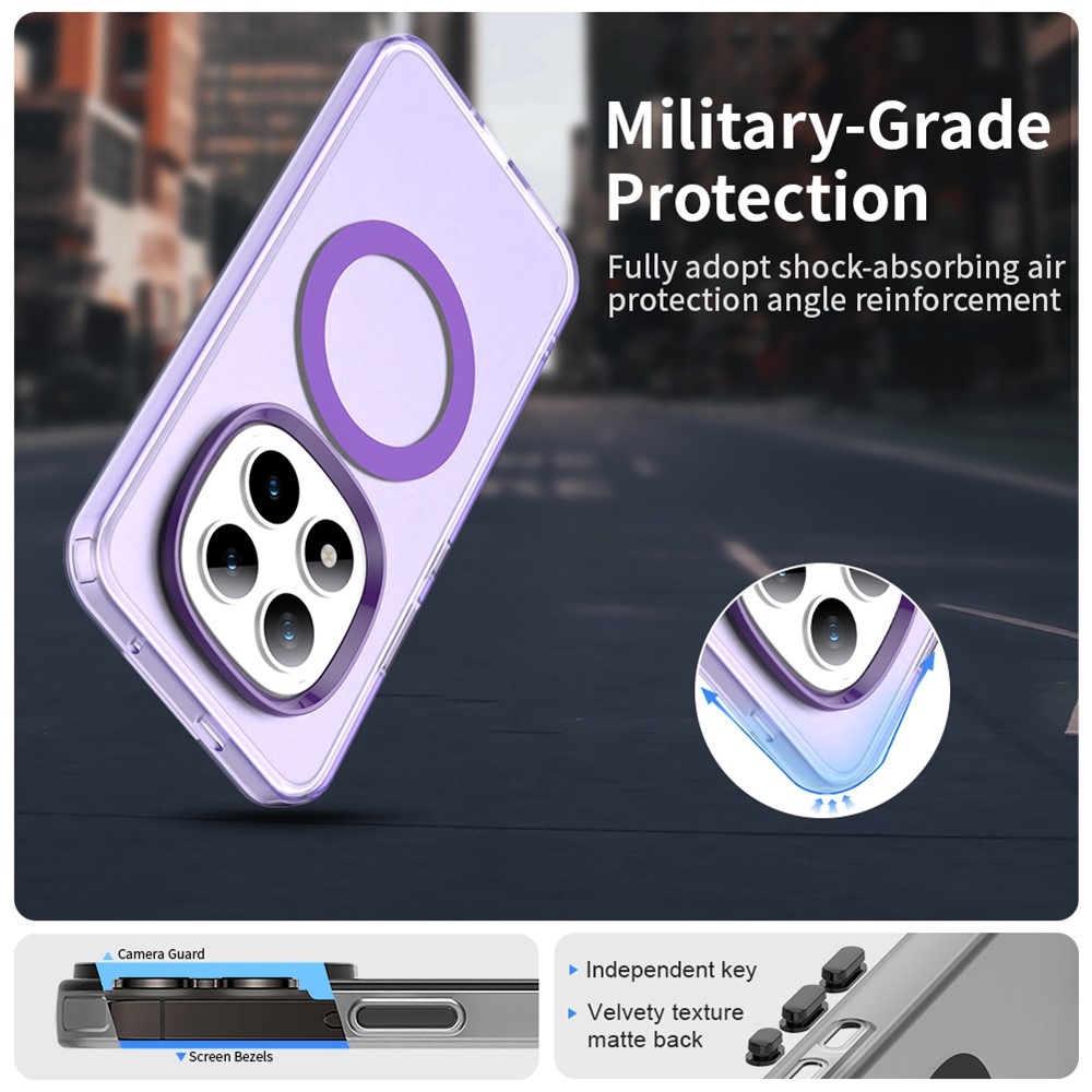 Candy gélový obal s MagSafe pre Xiaomi Redmi Note 15 Pro+ 5G - fialový