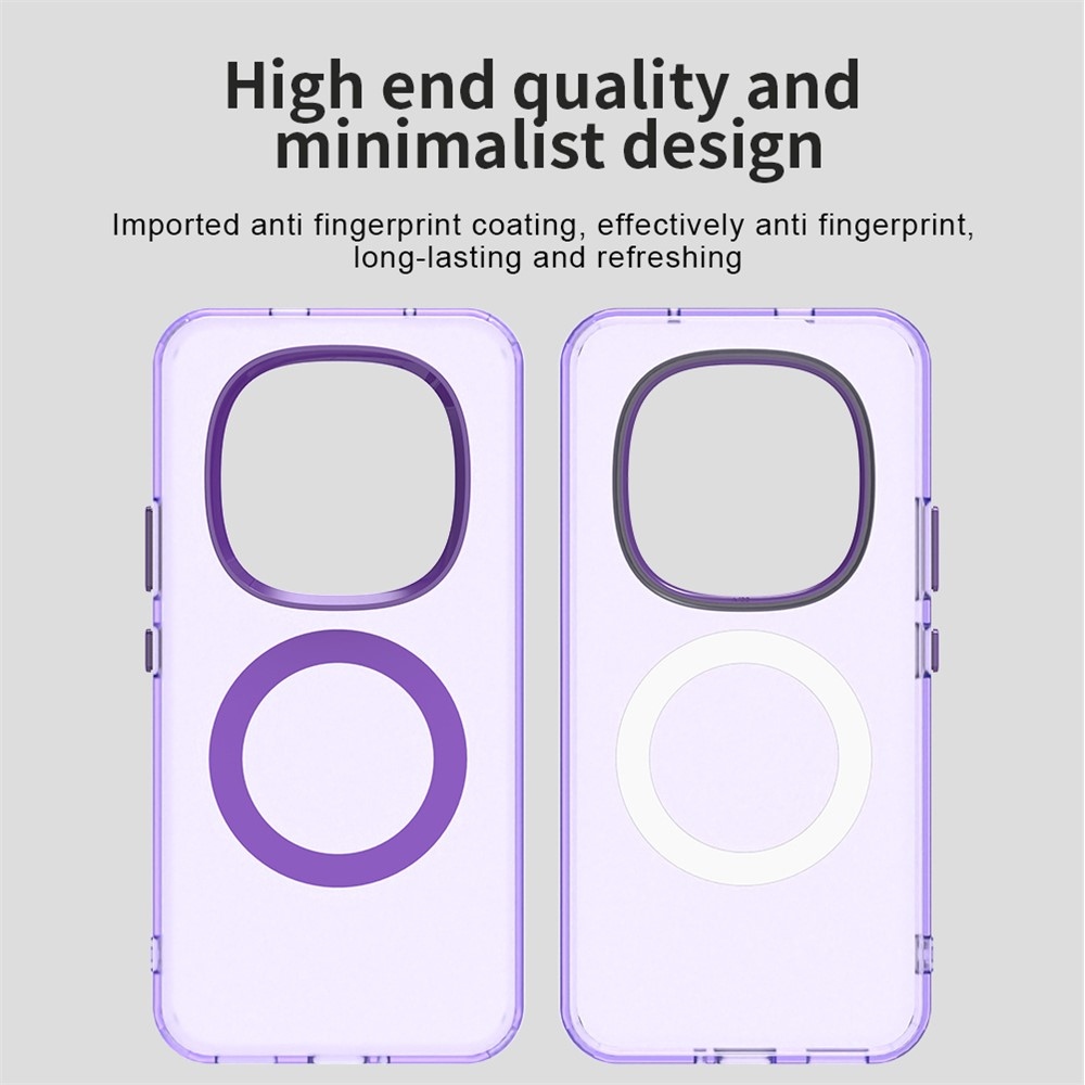 Candy gélový obal s MagSafe pre Xiaomi Redmi Note 15 Pro+ 5G - fialový